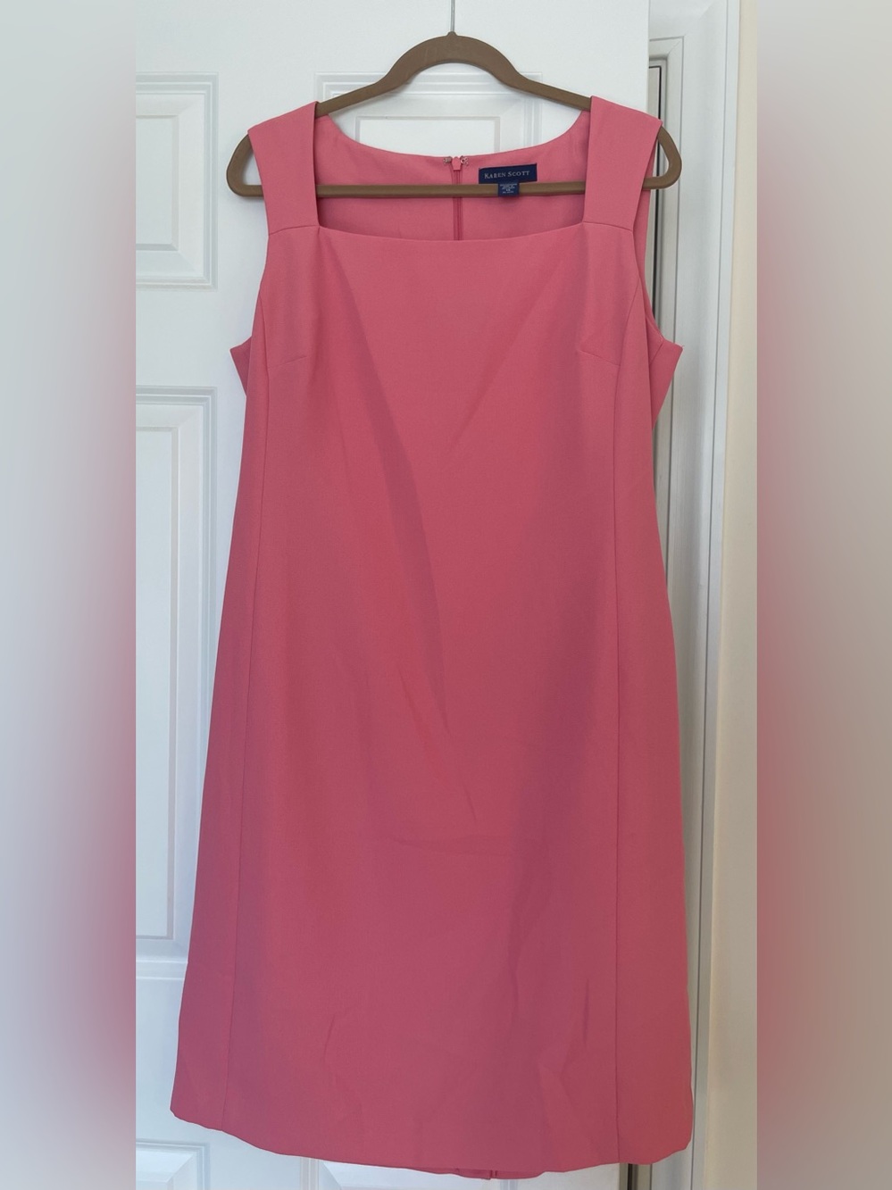 Karen Scott Sleeveless Midi Dress in coral